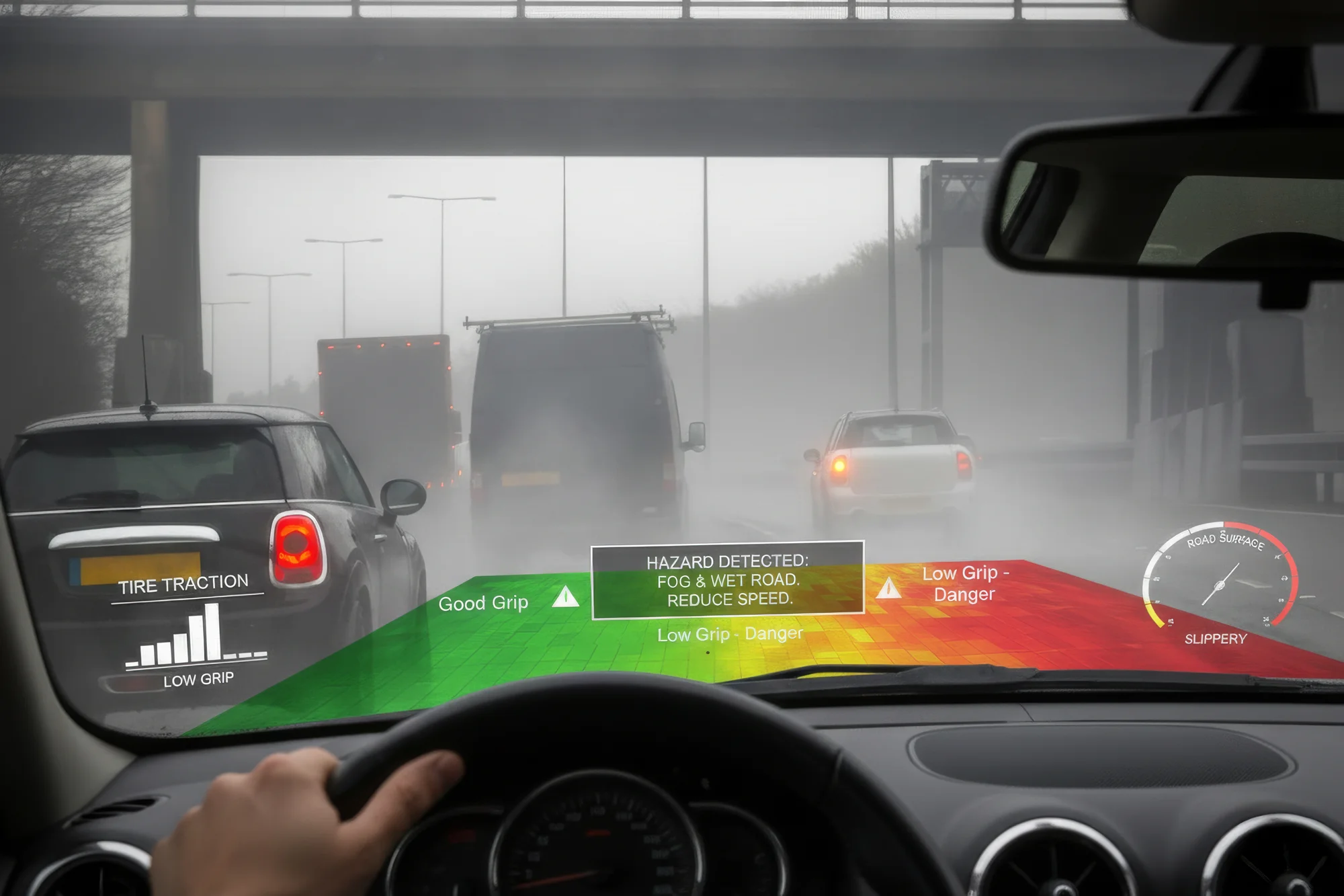 Sensor Blindness in Adverse Weather Vision-based sensors failing to detect aquaplaning conditions