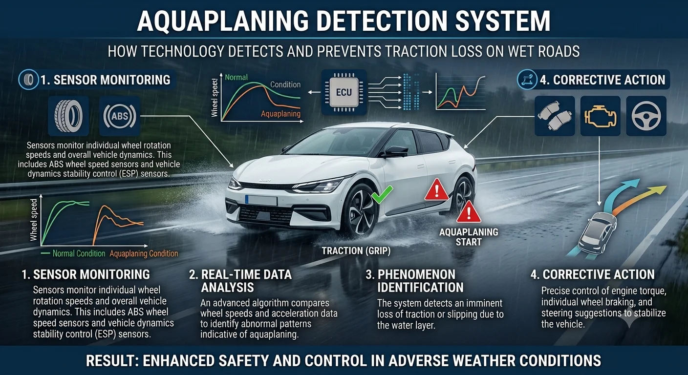 DAI virtual sensor platform detecting aquaplaning conditions through CAN network data