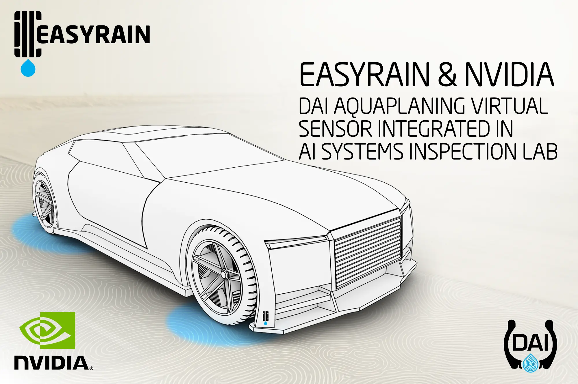 Easyrain and NVIDIA logos representing their partnership to improve autonomous driving safety